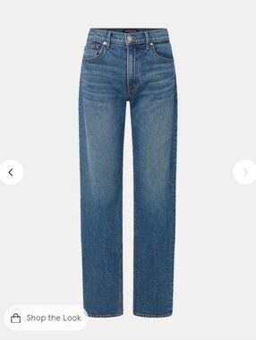 VERONICA BEARD I NWT US 28 HARLEY THE ARC LEG DENIM JEAN I stonewash blue I $398